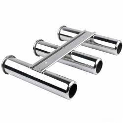 3-Tube Horizontal Stainless Steel Rod Holder